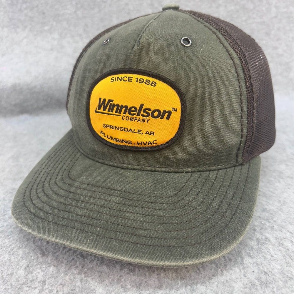 Winnelson Company Mens Green Richardson Trucker Hat Snapback HVAC Patch OSFM